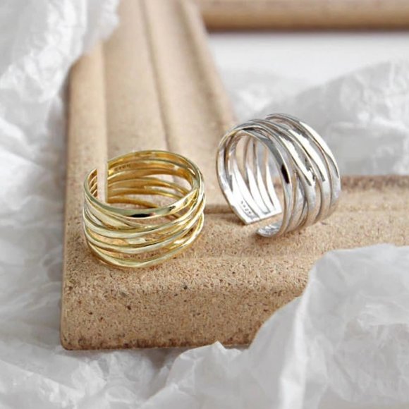 NEW Gold/Sterling Silver Infinity Resizable Ring - Picture 2 of 9